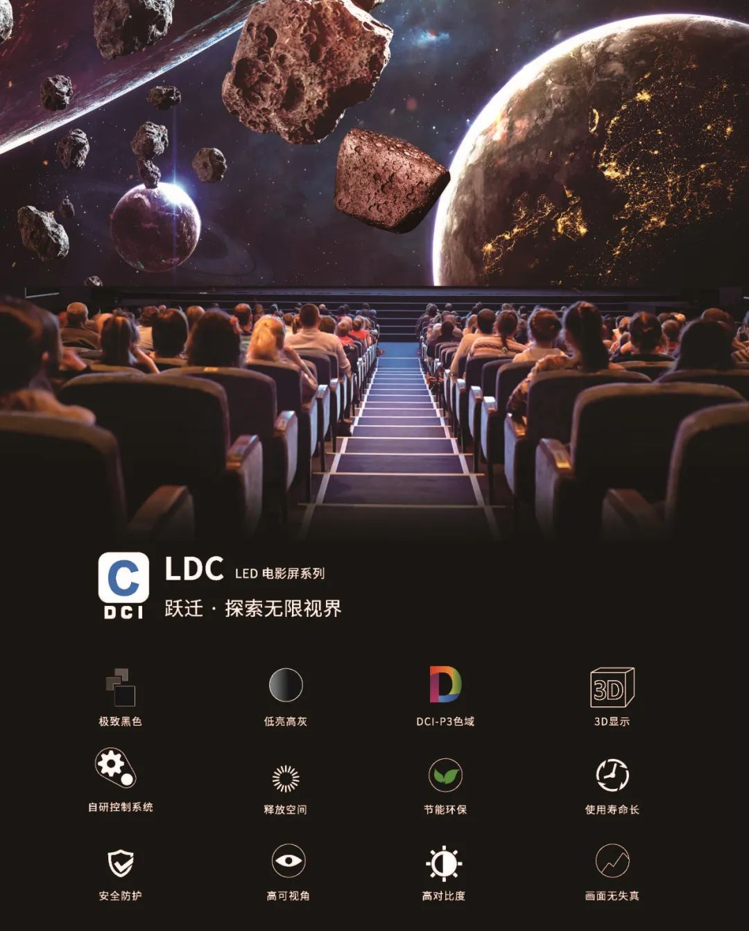 “自研+合作”全面开花，金年会·jinnian(金子招牌)成业内LED电影屏通过DCI认证最多企业