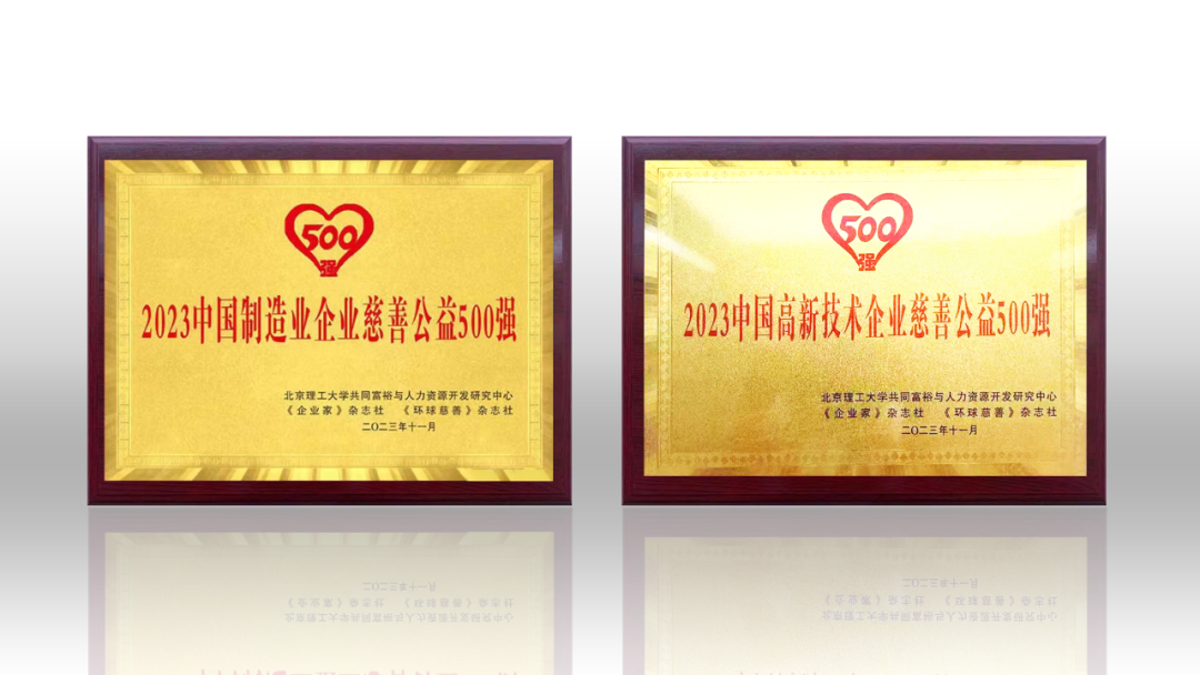 2023中国企业慈善公益500强发布 金年会·jinnian(金子招牌)荣登两项榜单